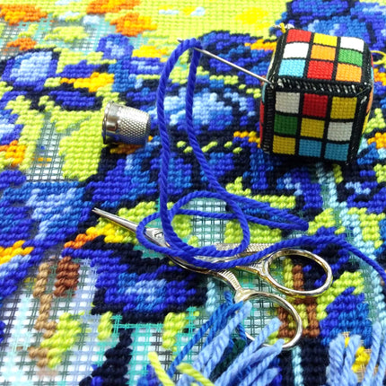 Needlepoint Pillow Kit "Irises"