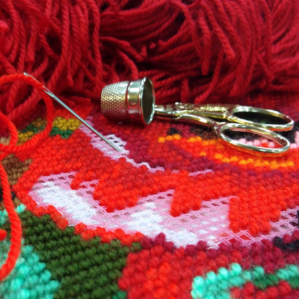 Needlepoint Pillow Kit "Poppies"