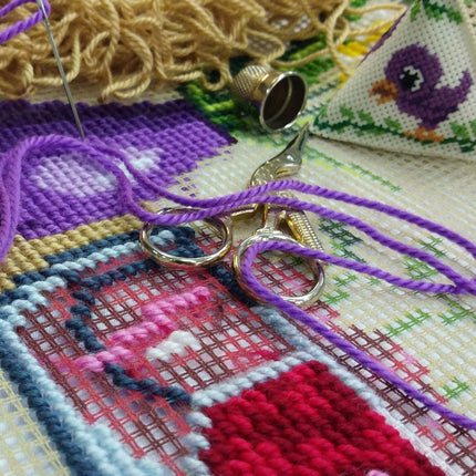 Needlepoint Pillow Kit "Cherry Jam"