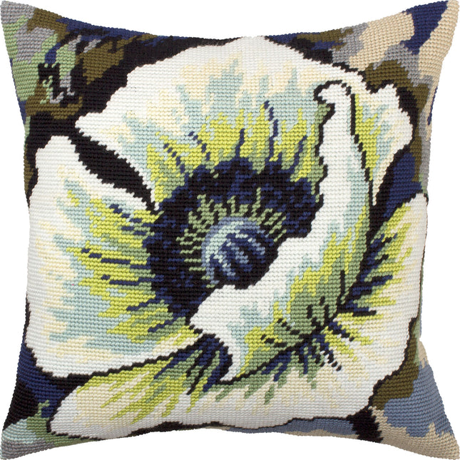 Needlepoint Pillow Kit "Breadseed Poppy"