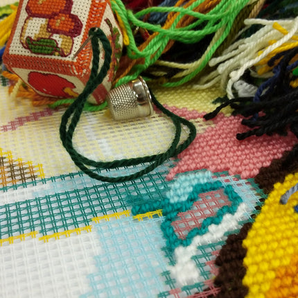 Needlepoint Pillow Kit "Teatime"