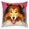 Needlepoint Pillow Kit "Rough Collie Dog"