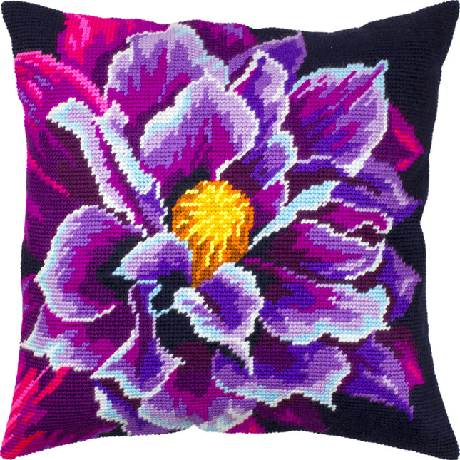 Needlepoint Pillow Kit "Clematis"