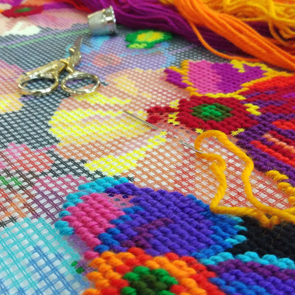 Needlepoint Pillow Kit "Colors of Night"