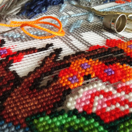 Needlepoint Pillow Kit "Japanese Garden"