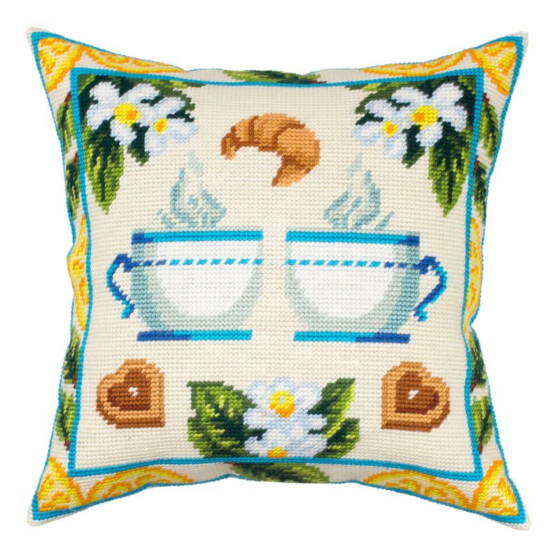 Needlepoint Pillow Kit "Lemon Tea"