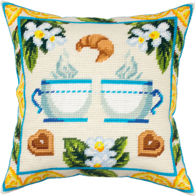 Needlepoint Pillow Kit "Lemon Tea"