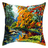 Needlepoint Pillow Kit "The Park in Fall"