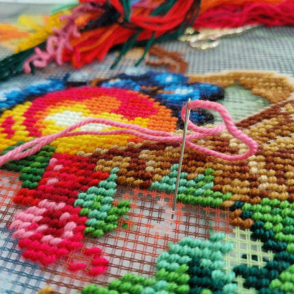 Needlepoint Pillow Kit "Still Life with Fruits"