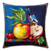 Needlepoint Pillow Kit "Red-flanked bluetail and apples"