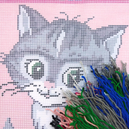 Needlepoint Pillow Kit "Pussycat"