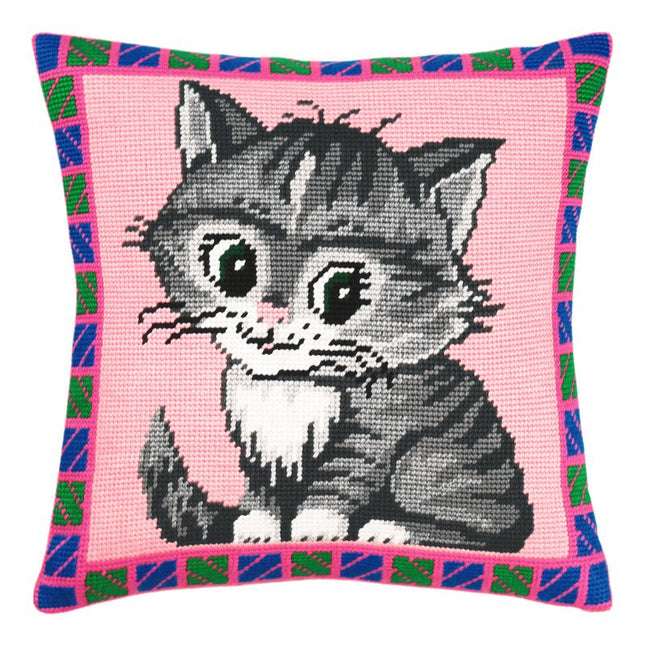Needlepoint Pillow Kit "Pussycat"