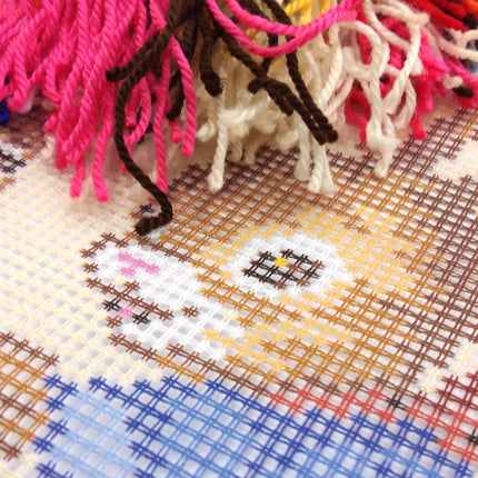 Needlepoint Pillow Kit "Rabbits the Farmers"
