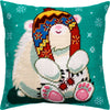 Needlepoint Pillow Kit "Bear in a Trapper Hat"