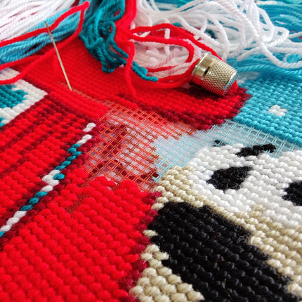 Needlepoint Pillow Kit "Bear with a Scarf"