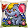 Needlepoint Pillow Kit "Funny Elephant"