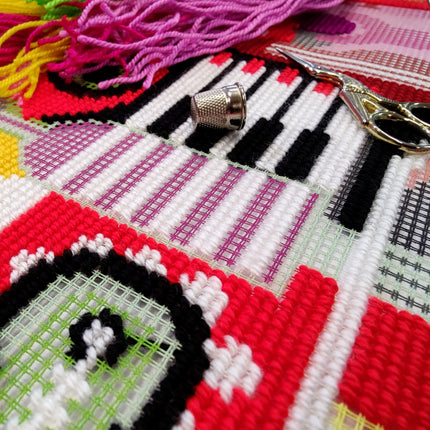 Needlepoint Pillow Kit "Music Vibes"