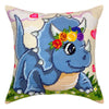 Needlepoint Pillow Kit "Little Triceratops"