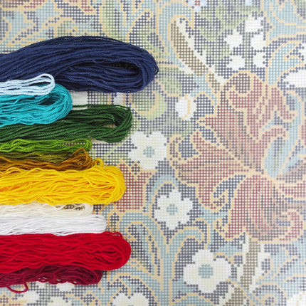 Needlepoint Pillow Kit "Golden Lily"