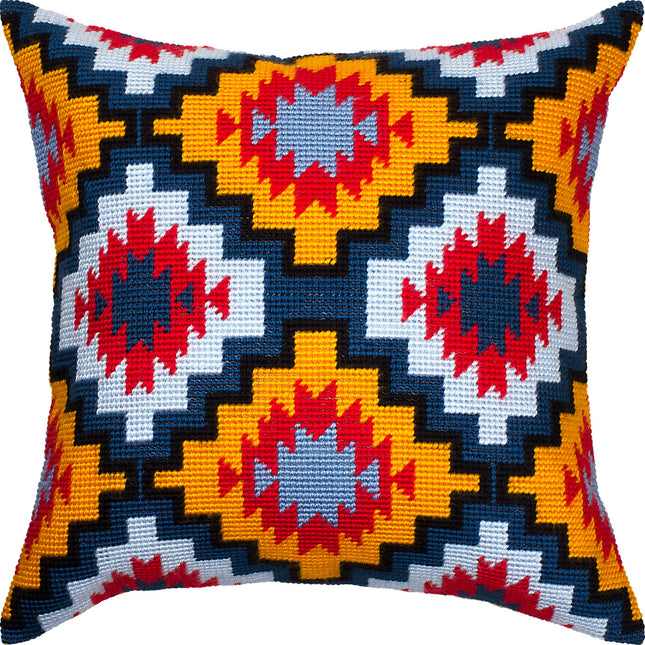 Needlepoint Pillow Kit "Hidalgo Mexican Pattern"