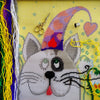 Needlepoint Pillow Kit "Cat in a Cone Hat"