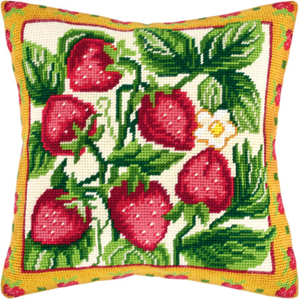 Needlepoint Pillow Kit "Strawberry"