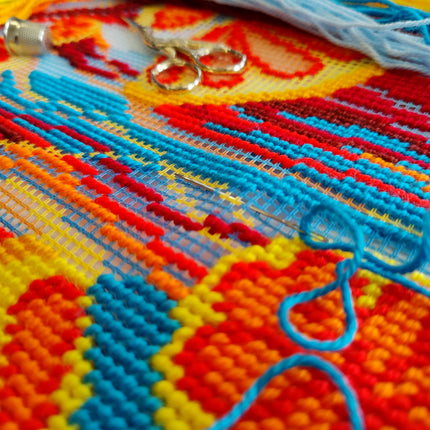 Needlepoint Pillow Kit "Jellyfish at Sunsetting"