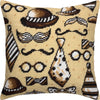 Needlepoint Pillow Kit "Ties and Mustaches"
