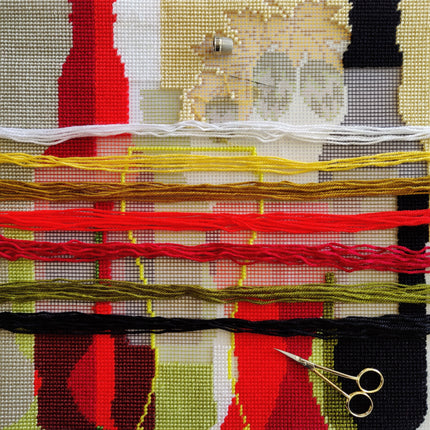 Needlepoint Pillow Kit "Still life with beer"