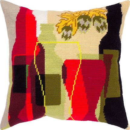 Needlepoint Pillow Kit "Still life with beer"