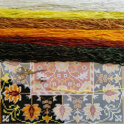 Needlepoint Pillow Kit "Little Flowers Pattern"
