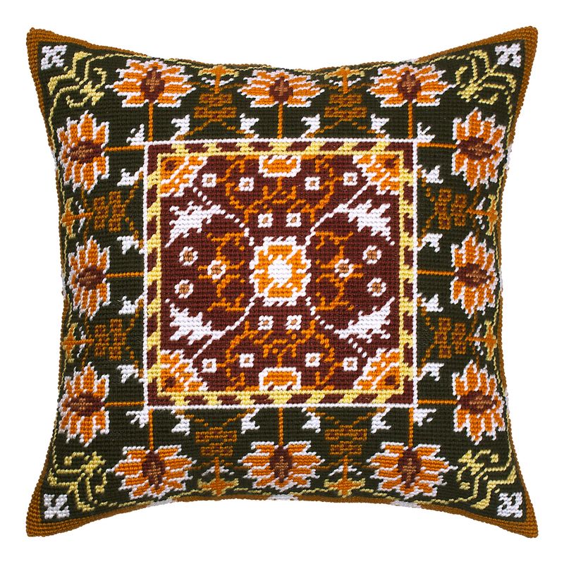 Needlepoint Pillow Kit "Little Flowers Pattern"