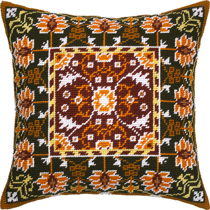 Needlepoint Pillow Kit "Little Flowers Pattern"