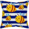 Needlepoint Pillow Kit "Honey Bees"
