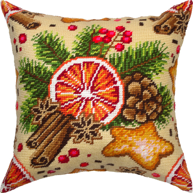 Needlepoint Pillow Kit "Mulled Wine"