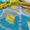 Needlepoint Pillow Kit "Turquoise and lemons"