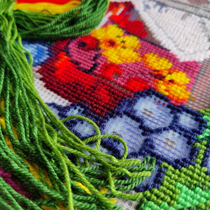Needlepoint Pillow Kit "Still life with currants"