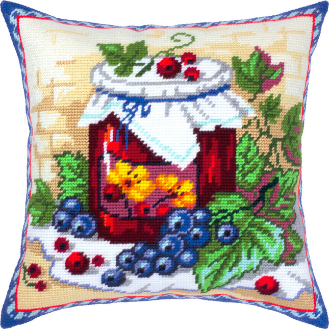 Needlepoint Pillow Kit "Still life with currants"