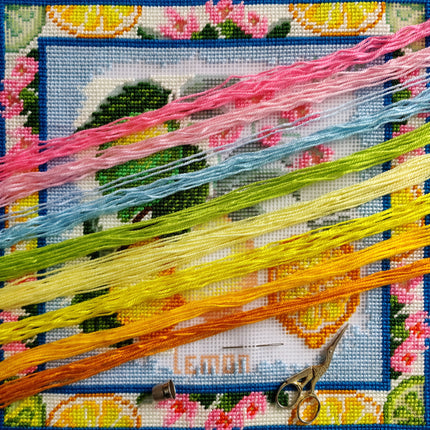 Needlepoint Pillow Kit "Lemons"