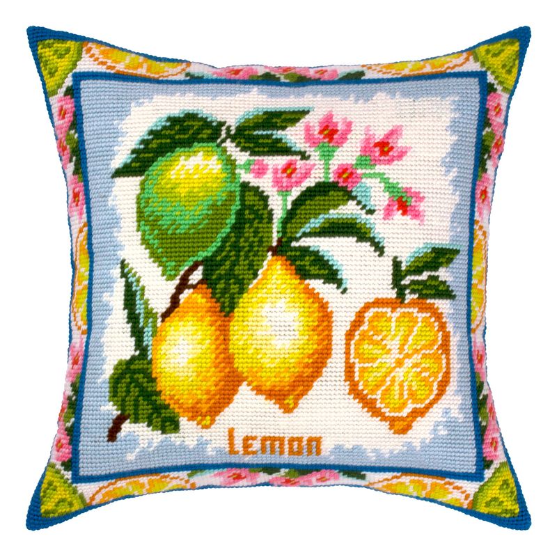 Needlepoint Pillow Kit "Lemons"