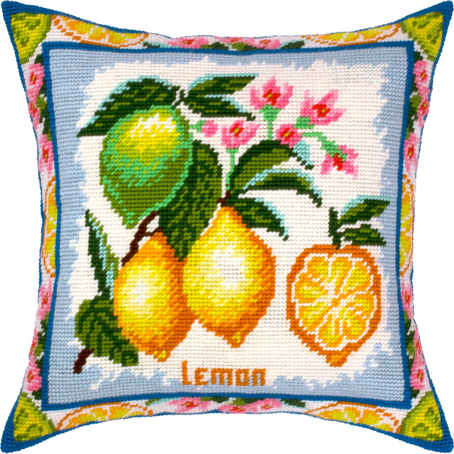 Needlepoint Pillow Kit "Lemons"