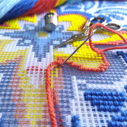 Needlepoint Pillow Kit "Fire and ice"
