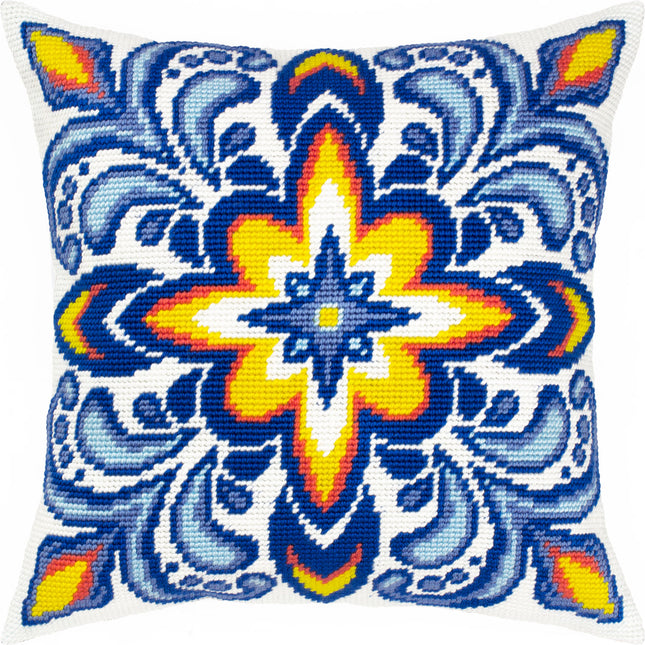 Needlepoint Pillow Kit "Fire and ice"