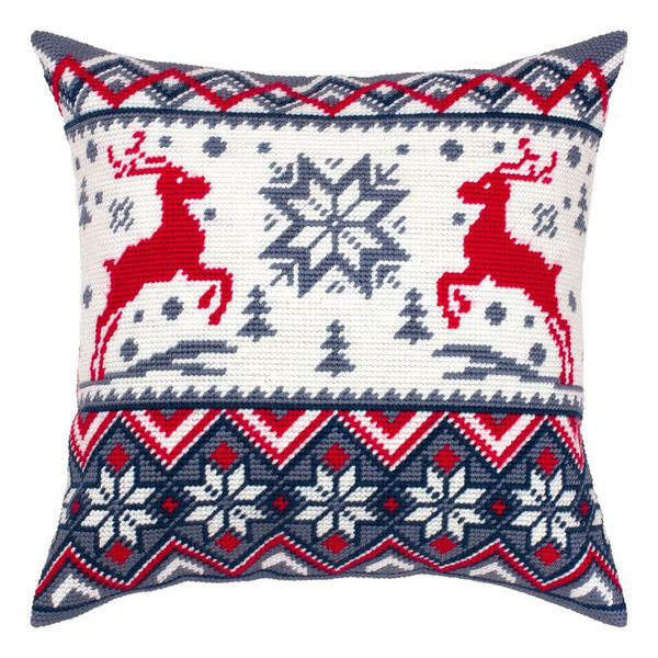 Needlepoint Pillow Kit "Deer Pattern"