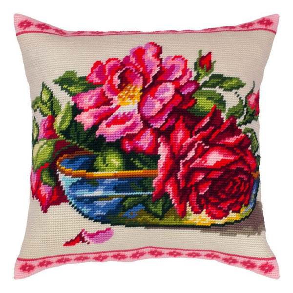 Needlepoint Pillow Kit "Magic roses"