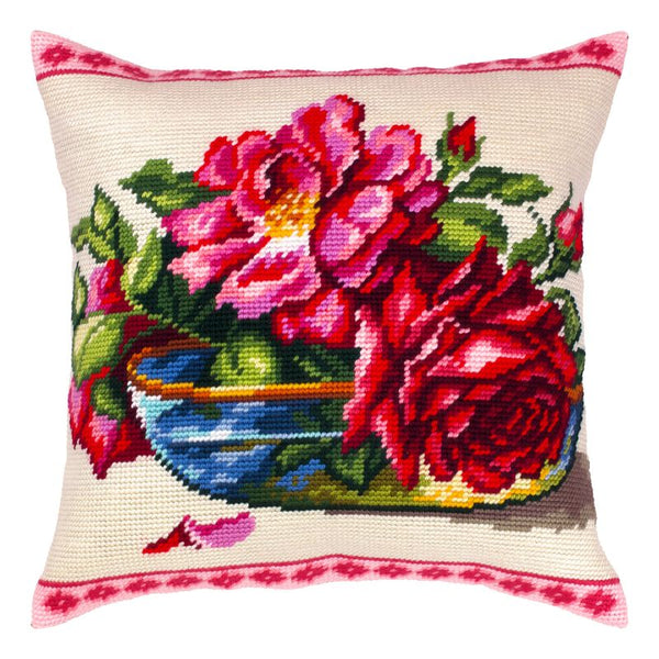 Needlepoint Pillow Kit "Magic roses"