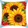 Needlepoint Pillow Kit "Sunflowers and viburnum"