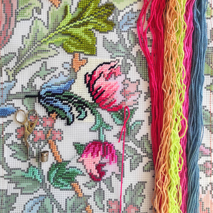Needlepoint Pillow Kit "Derwent, J. H. Dearle"