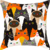 Needlepoint Pillow Kit "Cat choir"