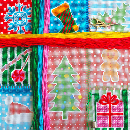 Needlepoint Pillow Kit "Patchwork"
